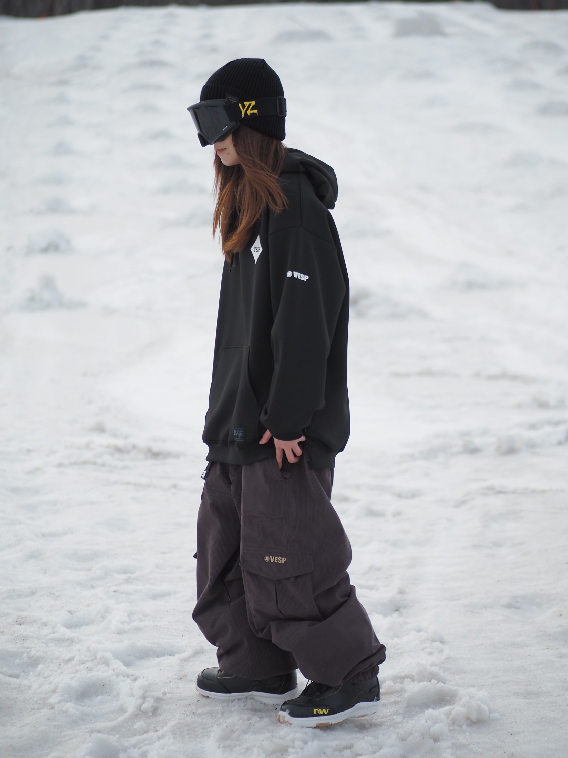 Corduroy Wide Jogger Cargo Pants