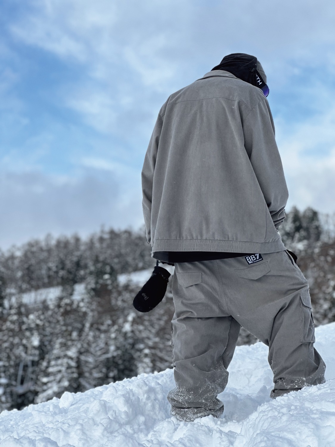 Corduroy Wide Jogger Cargo Pants