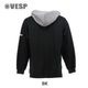 Two-tone Hood  Stretch Knit Parka