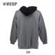 Two-tone Hood  Stretch Knit Parka