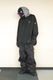 Two-tone Hood  Stretch Knit Parka