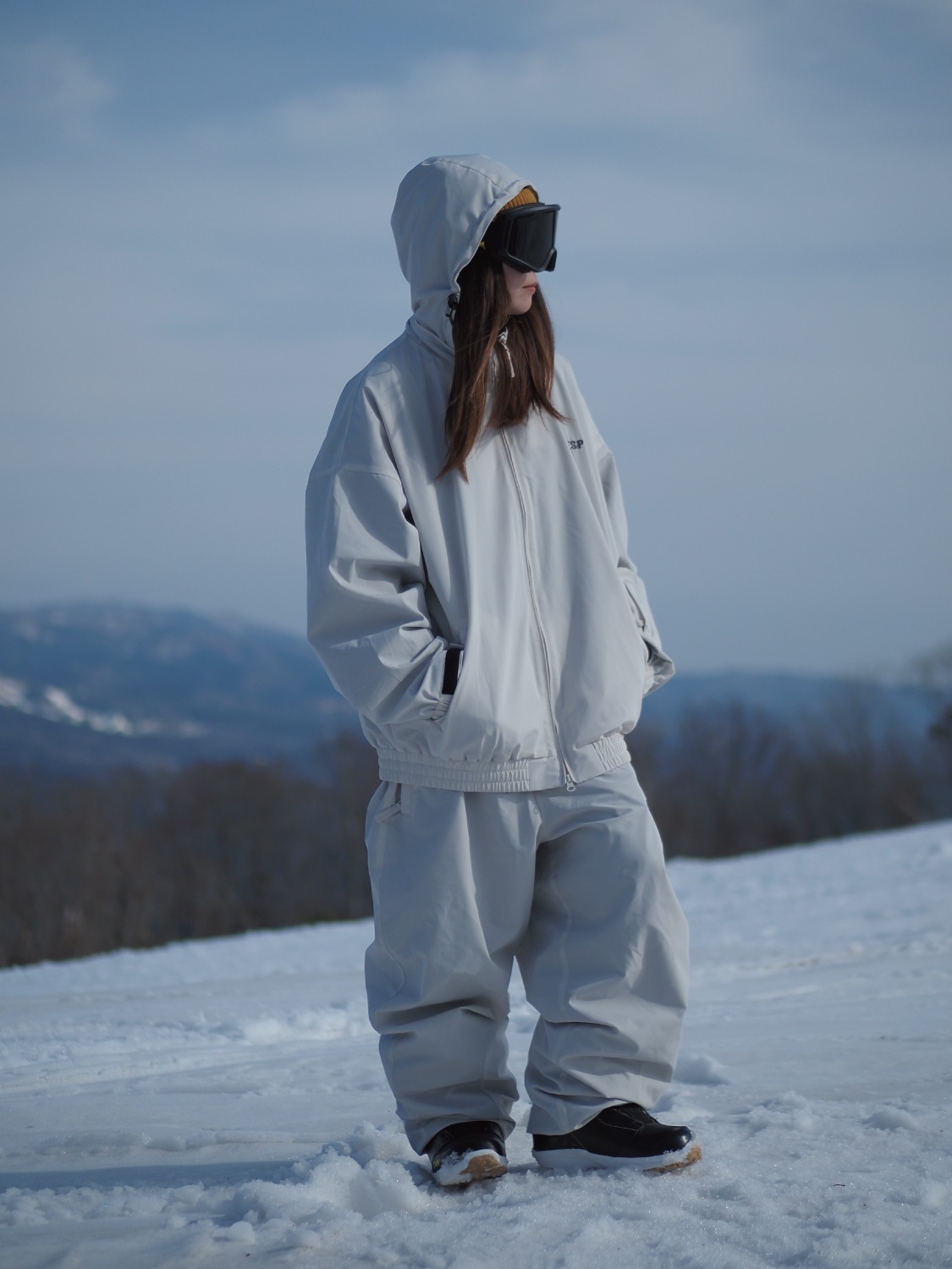 Nylon Wide Stretch Pants