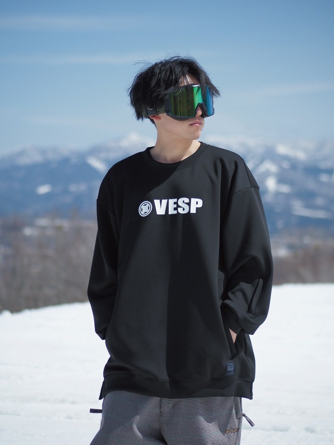 Logo Stretch Knit Crew