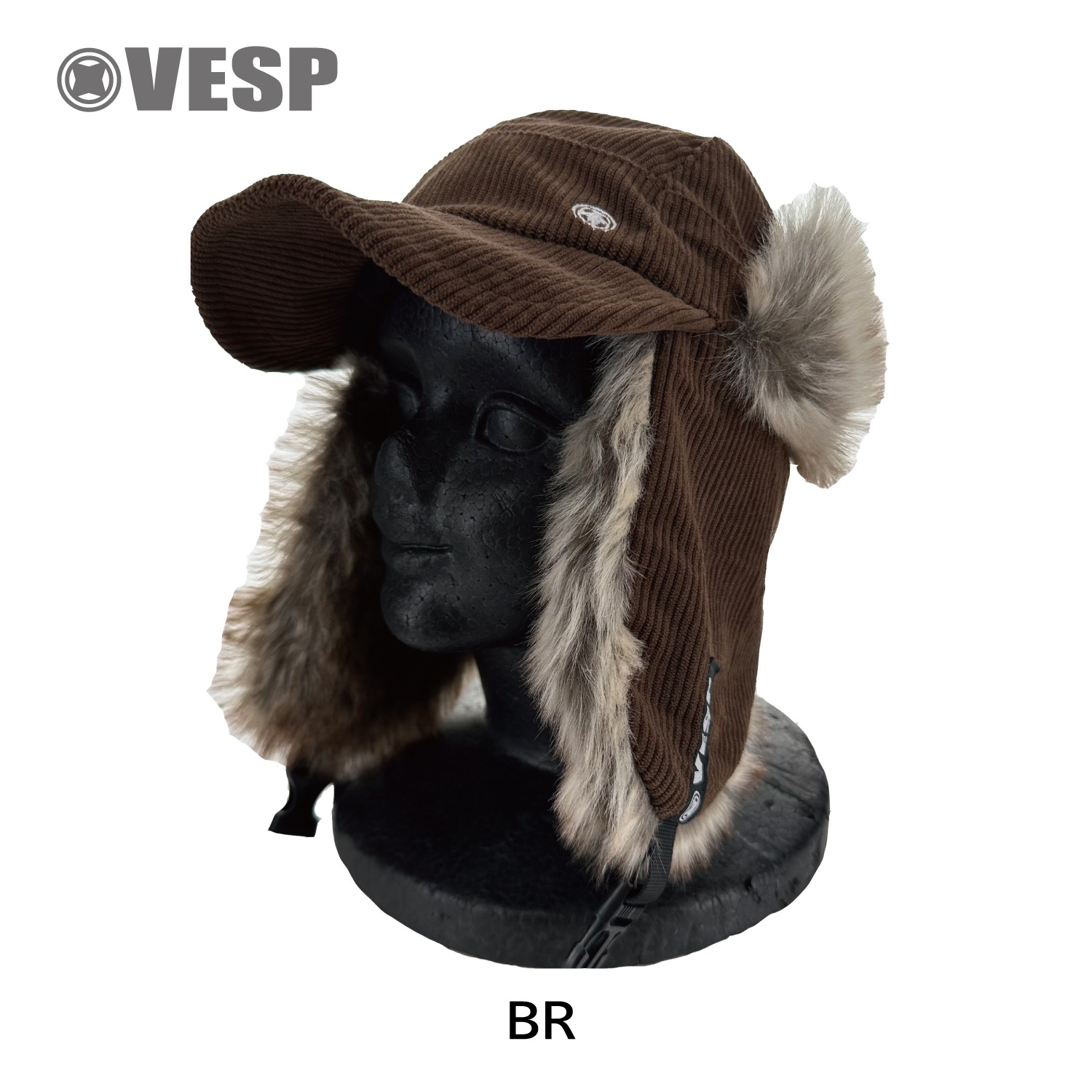 Corduroy Fur Warm Cap