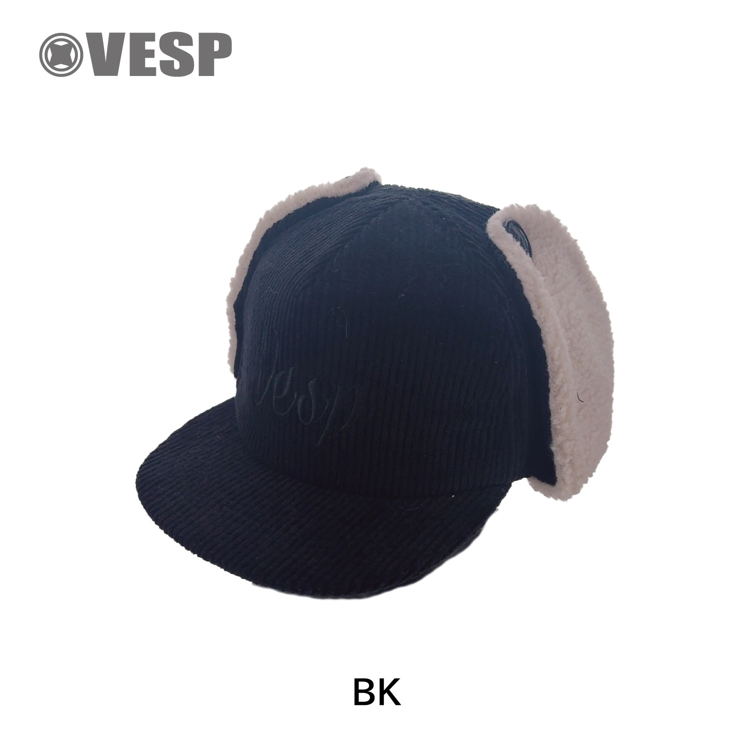Corduoy Ear Boa Cap