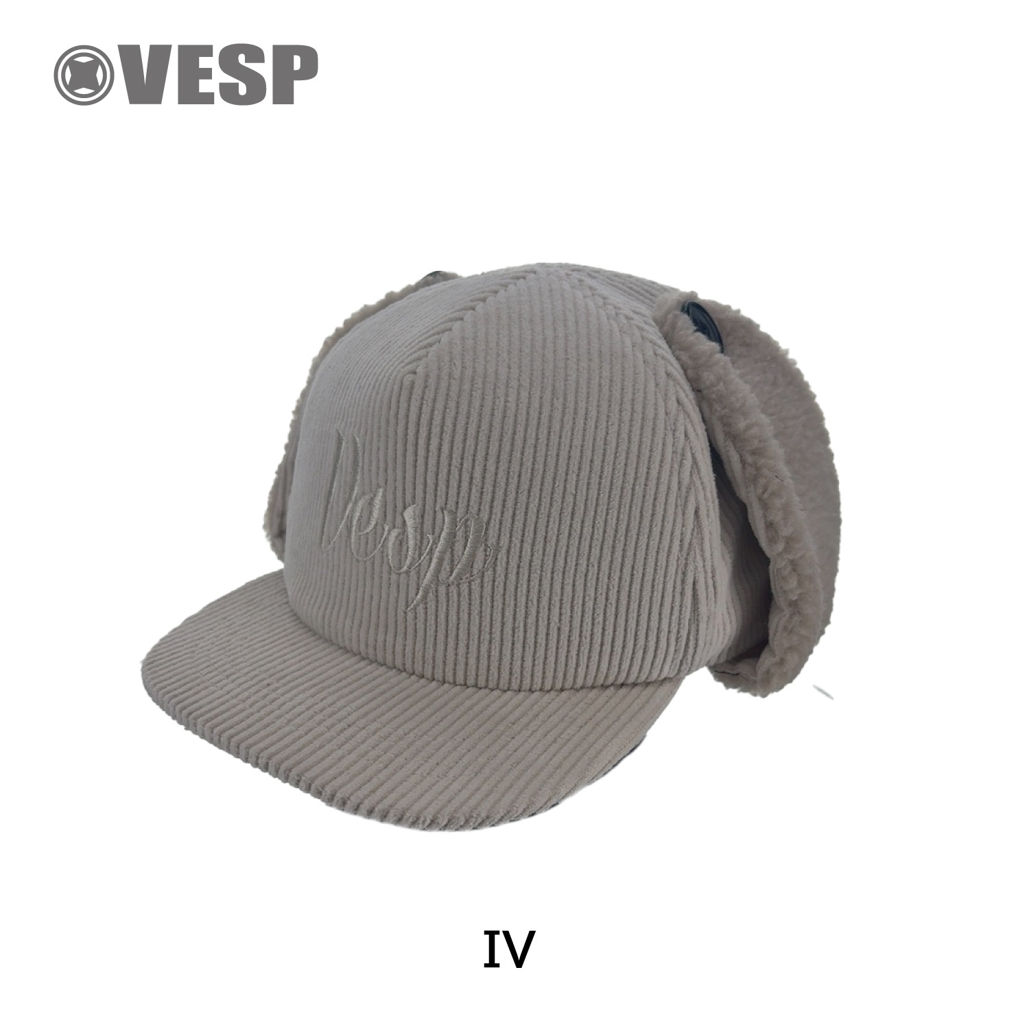 Corduoy Ear Boa Cap