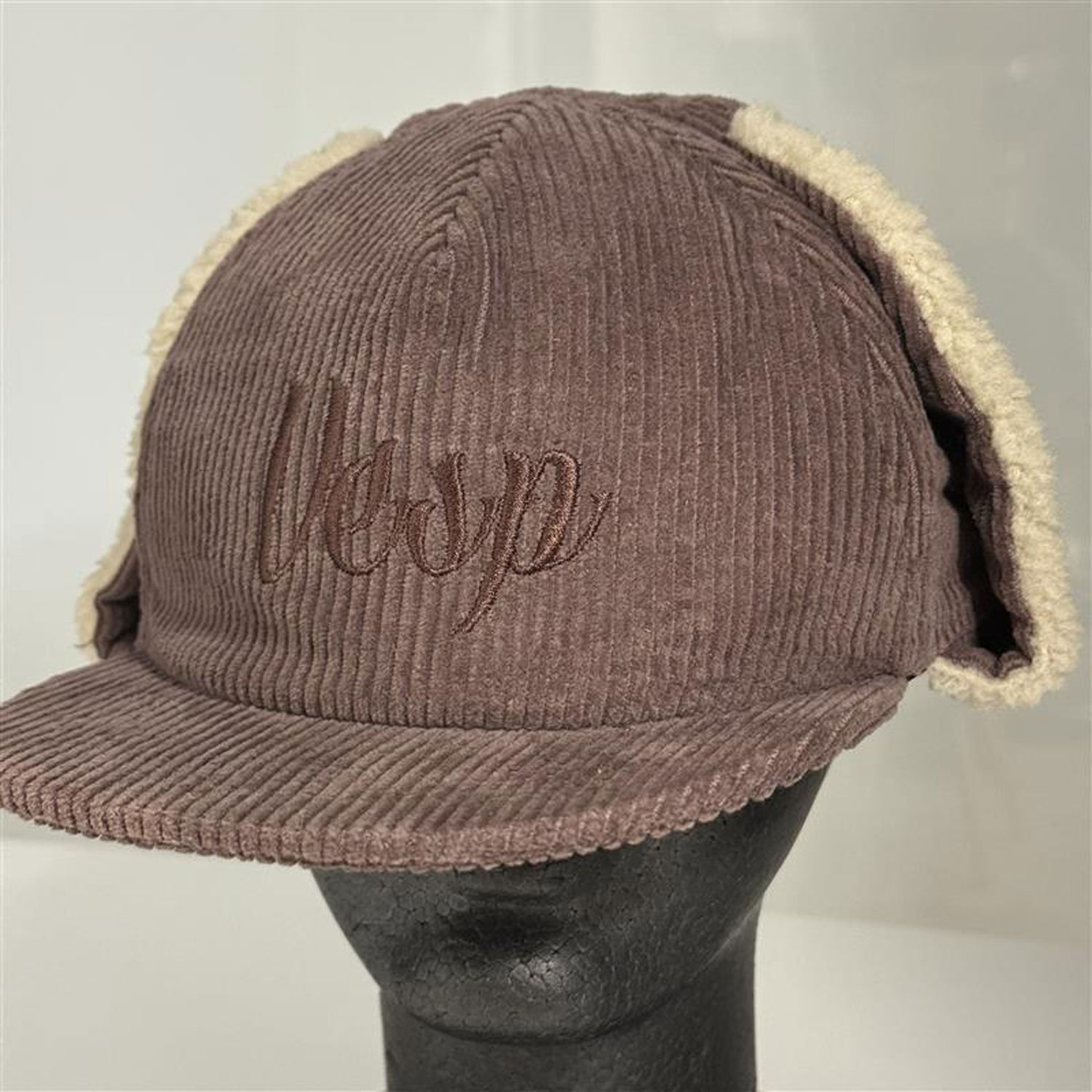 Corduoy Ear Boa Cap