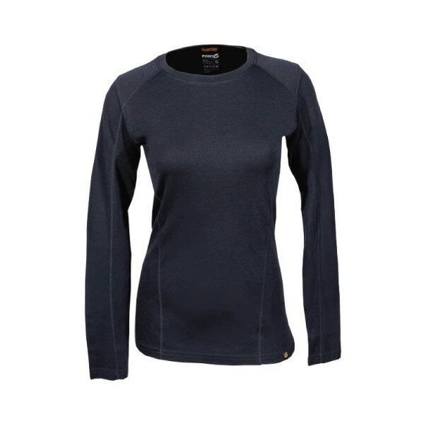 Point6 Ws baselayer LS midcrew neck top Black [ポイント6]