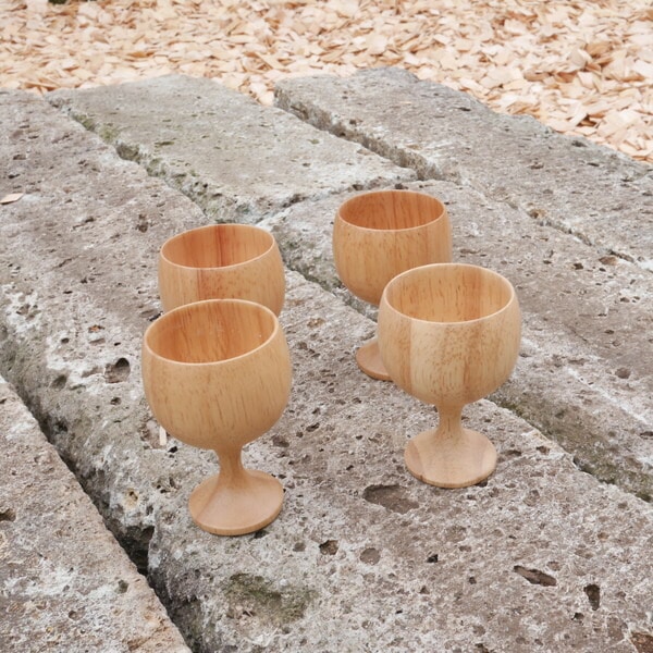 [当日出荷可] EAGLE Products Stemmed Woodencup 4pcs [イーグルプロダクツ]