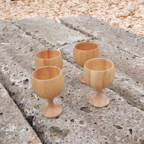 [当日出荷対応 平日12:00まで] [30%OFF] EAGLE Products Stemmed Woodencup 4pcs [イーグルプロダクツ]