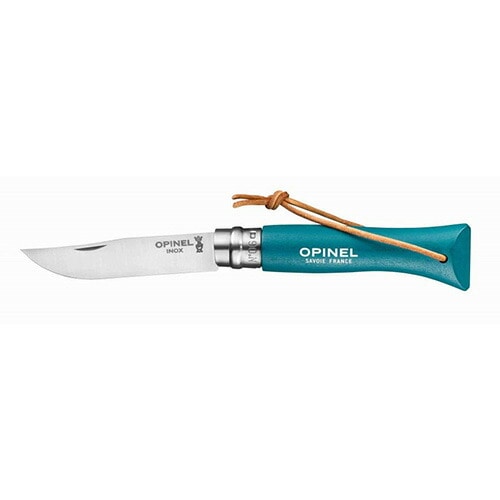 OPINEL ステンレススチール皮紐付 #6 Colorama ターコイズ [オピネル]