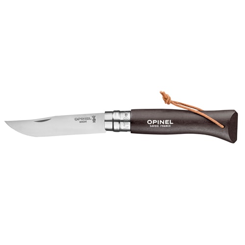 OPINEL ステンレススチール皮紐付 #8 Colorama ブラックブラウン [オピネル]