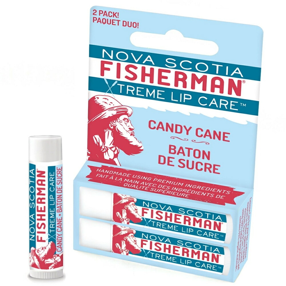 [当日出荷対応 平日12:00まで] Nova Scotia Fisherman Candy Cane Lip Balm Double Pack [ノバスコシアフィッシャーマン]