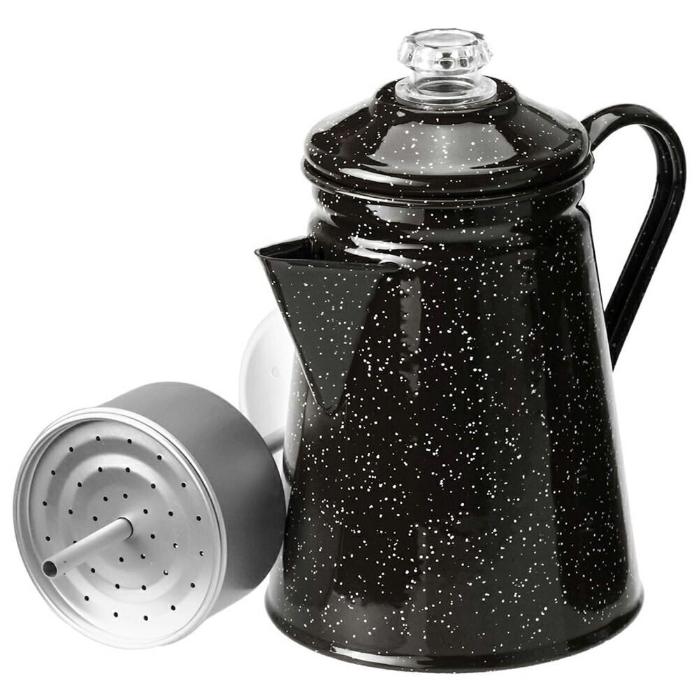 [30%OFF] GSI ホウロウ コーヒーパーコレーター 8CUP ブラック [ジーエスアイ]