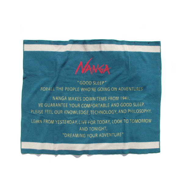 NANGA NANGA TRADITIONAL BLANKET GREEN GRAY 140cm x 100cm [ナンガ]