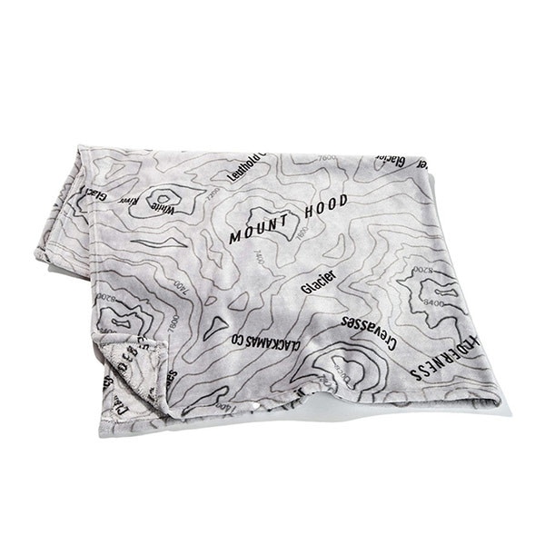Oregonian Camper Fire Proof Micro Fleece Blanket M Topo Gray [オレゴニアンキャンパー]