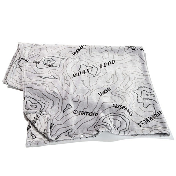 Oregonian Camper Fire Proof Micro Fleece Blanket L Topo Gray [オレゴニアンキャンパー]