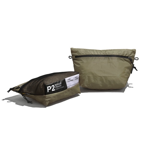 PaaGoWORKS W-FACE ポーチ 2 カーキ [パーゴワークス]