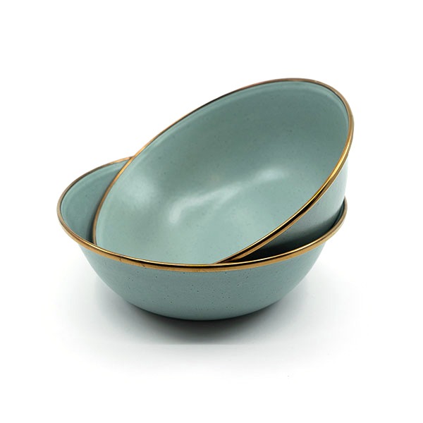 Barebones Living エナメル ボウル 2個セット ミントグリーン [ベアーボーンズリビング]