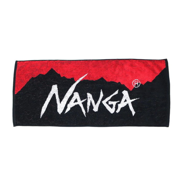 NANGA NANGA LOGO FACE TOWEL RED×BLK [ナンガ]