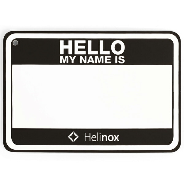 Helinox Hello my name is パッチ ブラック [ヘリノックス]