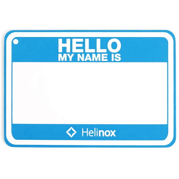 Helinox Hello my name is パッチ ブルー [ヘリノックス]