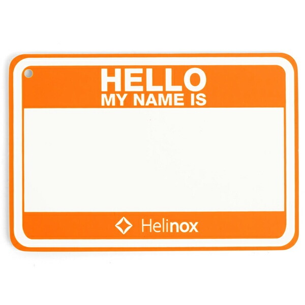 Helinox Hello my name is パッチ ハンターオレンジ [ヘリノックス]