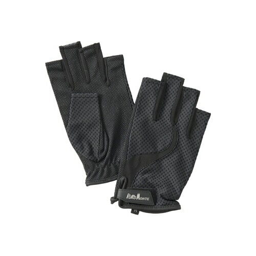 PUROMONTE UVケアトレッキンググローブ フィンガーレス ブラック [プロモンテ]