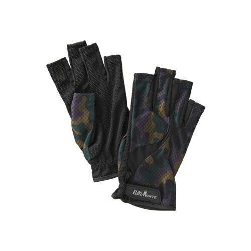 PUROMONTE UVケアトレッキンググローブ フィンガーレス オリーブカモ [プロモンテ]