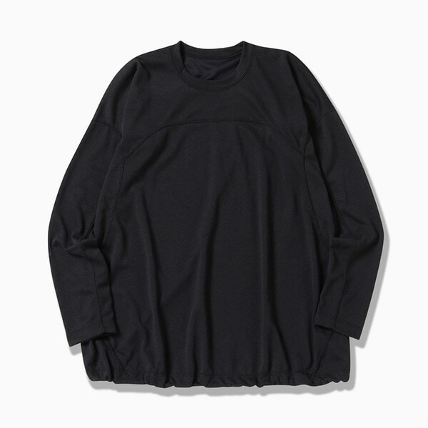 and wander power dry jersey LS T(W) black [アンドワンダー]