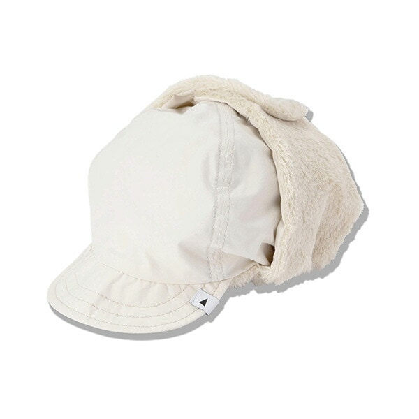 and wander high loft fleece ear cap off white [アンドワンダー]