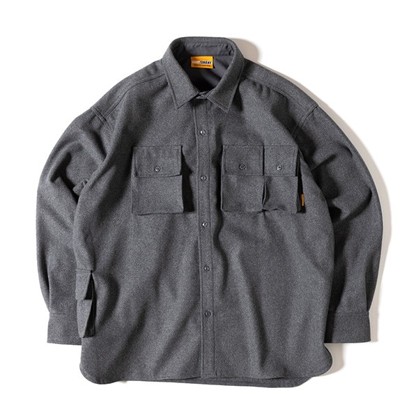 Grip Swany Camp Flannel Shirts Charcoal [グリップスワニー]