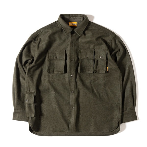 Grip Swany Camp Flannel Shirts Olive [グリップスワニー]