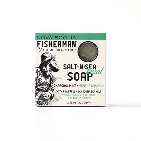 [当日出荷可][30%OFF] Nova Scotia Fisherman SALT-N-SEA Facial Soap Charcoal Mint 80g [ノバスコシアフィッシャーマン]