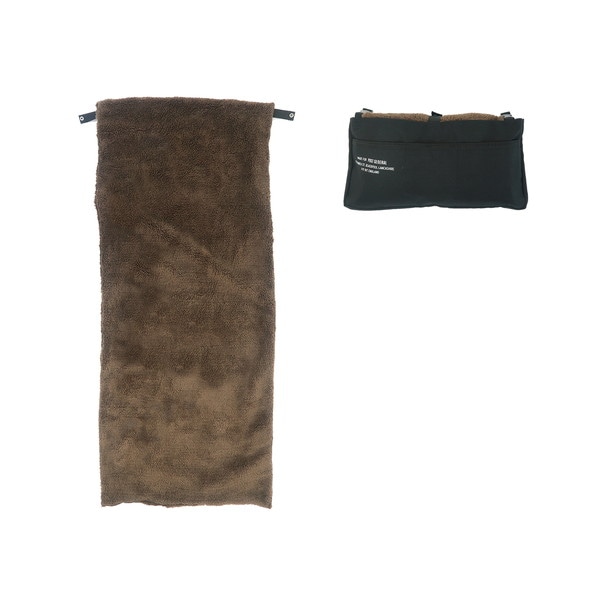 POST GENERAL チェアカバーブランケット ブラック×ブラウン [ポストジェネラル]