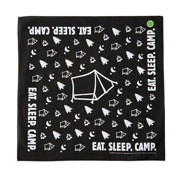 The Printed Image バンダナ EAT.SLEEP.CAMP. [ザプリンテッドイメージ]
