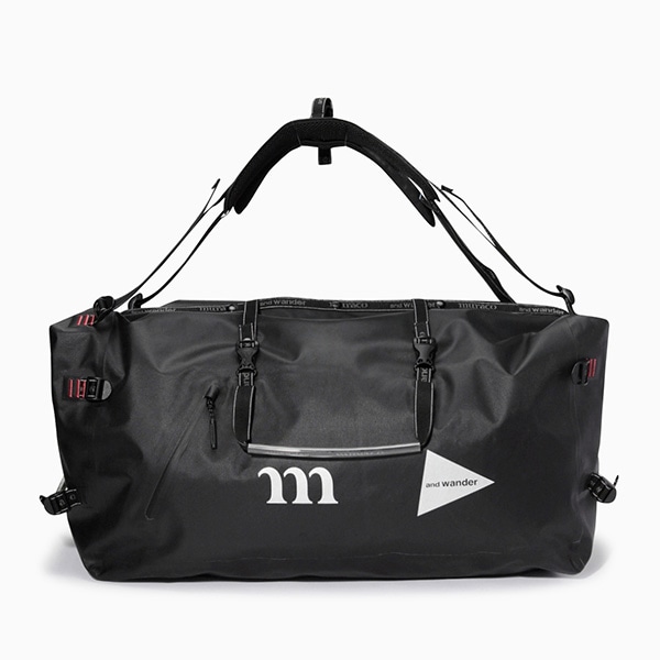 and wander muraco × and wander WATERPROOF BOSTON BAG black [アンドワンダー]