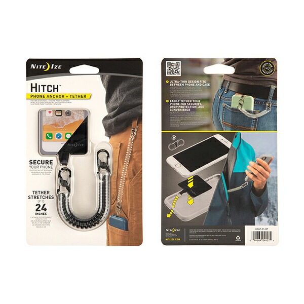 NITEIZE ヒッチ&コイルコード ブラック [ナイトアイズ]