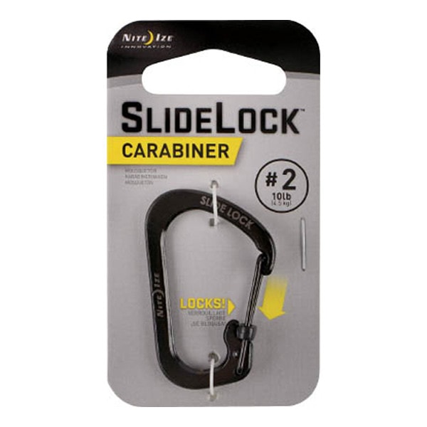 NITEIZE スライドロックカラビナー #2 ブラック [ナイトアイズ]