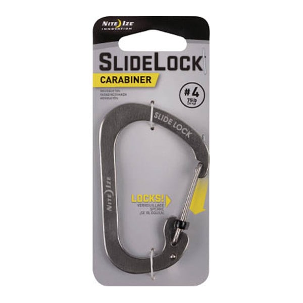 NITEIZE スライドロックカラビナー #4 シルバー [ナイトアイズ]