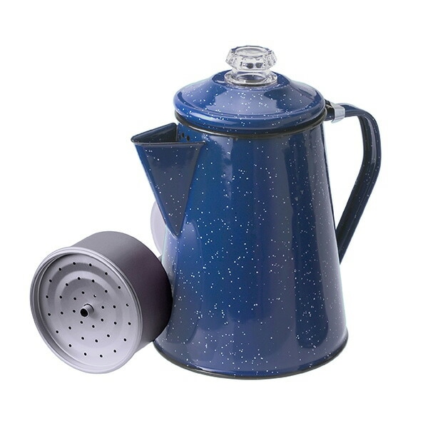 [30%OFF] GSI ホウロウ コーヒーパーコレーター 12CUP ブルー [ジーエスアイ]