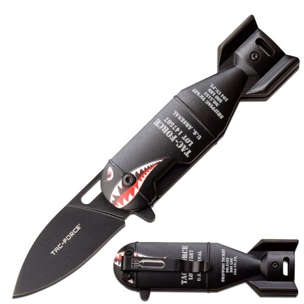 [当日出荷可] TAC FORCE Shark Bomb Knife BK [タックフォース]