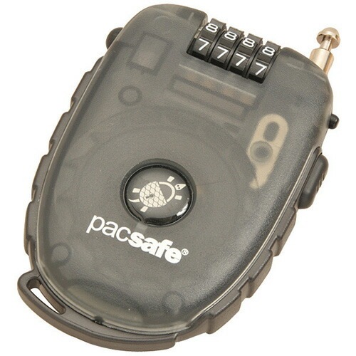 PacSafe 250-4ダイアルリトラクタブル ケーブルロック スモーク [パックセーフ]