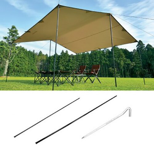 UNIFLAME REVOスクエアタープ 4×4 TAN エントリーセット