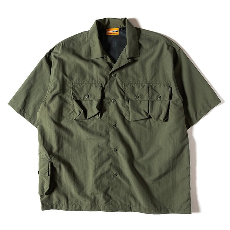 Grip Swany SUPPLEX CAMP SHIRT4.0 SAND OLIVE [グリップスワニー]