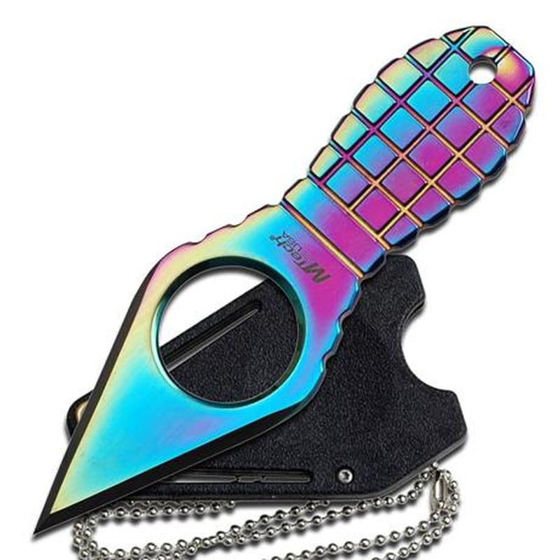 [当日出荷可][50%OFF] M Tech USA Grenade Neck Knife レインボー [エムテック ユーエスエー]