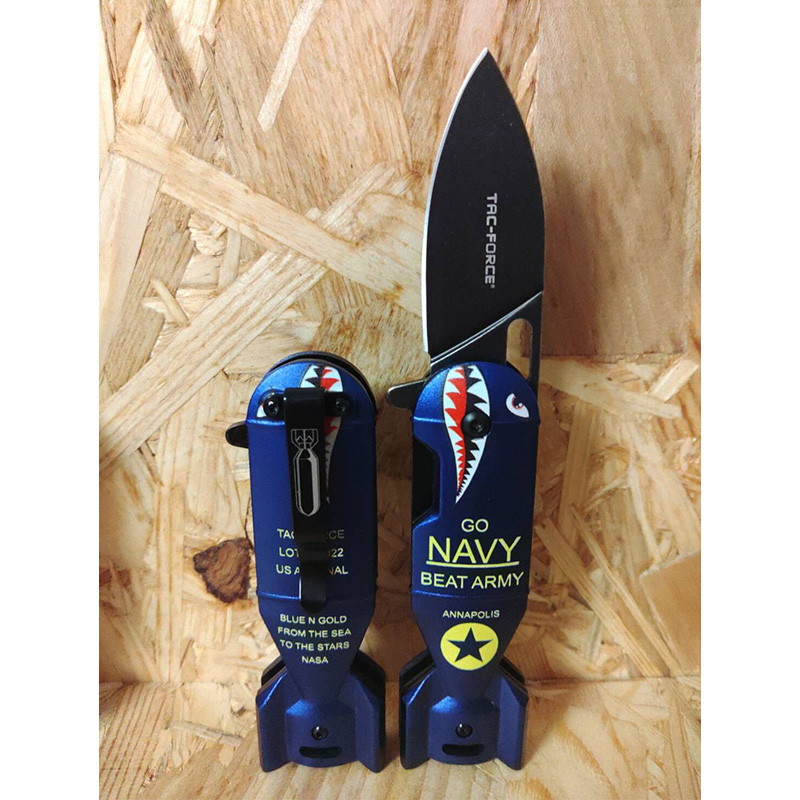 TAC FORCE Shark Bomb Knife Rival NAVY [タックフォース]