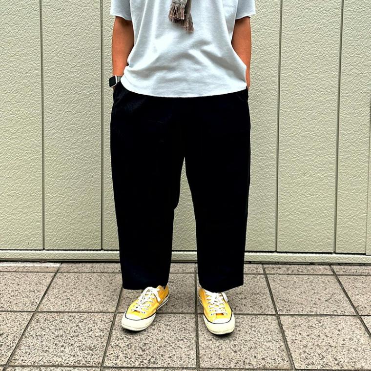 voiry SUNDAY PANTS-COTTON JACGUARD BLACK [ヴォイリー]