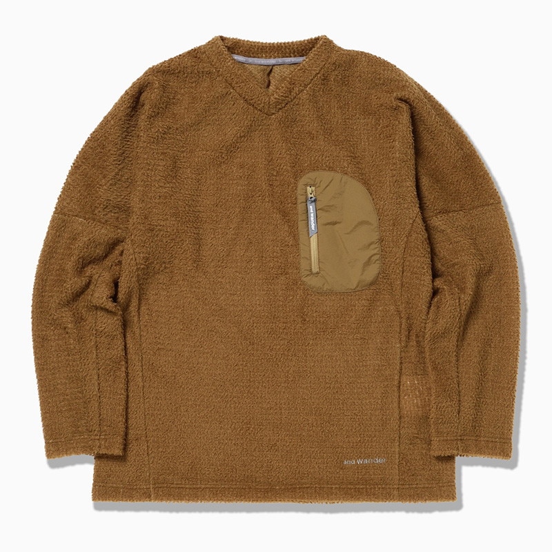 and wander alpha direct pullover d.beige [アンドワンダー]