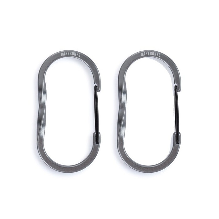 Barebones Living ワイヤーゲートカラビナ 2pc ガンメタル Mサイズ [ベアーボーンズリビング]